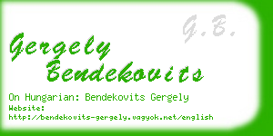 gergely bendekovits business card